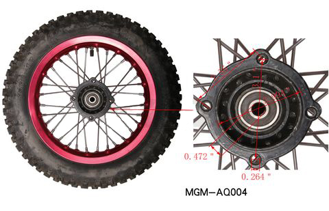 Rear Wheel for 214 (8.00 x 12) (WHR-13)
